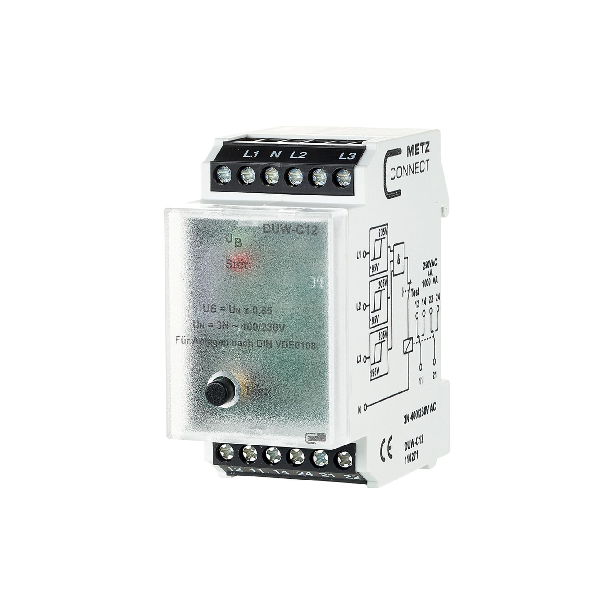 BTR NETCOM Netzüberwachung DUW-C12 3x230V ; Metz Connect (110271)