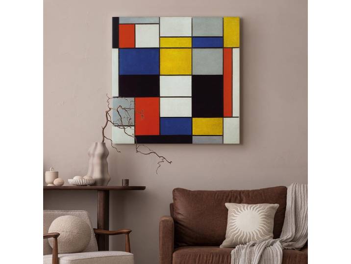 Leinwandbild Composition A Filz Grau/Grau 80 x 80cm