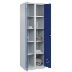 CP Wäschespind »Classic Plus zueinander zuschlagende Türen Korpus lichtgrau« Drehri blau, 60x185x50 cm