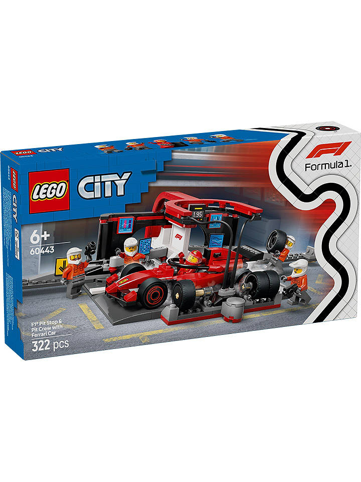 LEGO® City: F1® Boxenstopp mit Boxencrew und Ferrari Flitzer - ab 6 Jahren - onesize