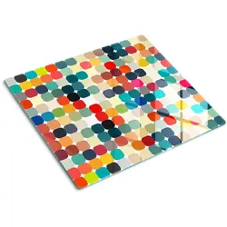 GLASPLATTE 60x52 cm Geometrische Figuren