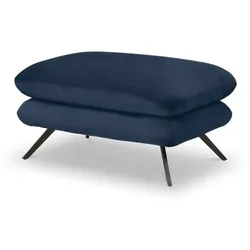 Portobello Hocker Chester Stoff Blau Navy
