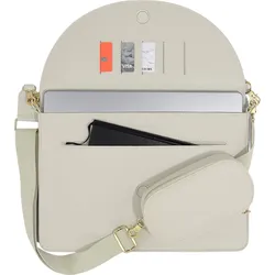 Stackers Slim Laptoptasche mit Zubehör-Organizer 36 x 24 cm, creme