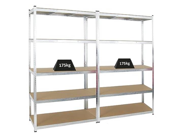 PROREGAL Mega Deal 2X Kellerregal Gorilla HxBxT 200x120x50cm Fachlast 175kg Verzinkt Garagenregal Schwerlastregal Werkstattregal Lagerregal Steckregal