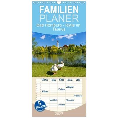Familienplaner 2027 - Bad Homburg - Idylle im Taunus mit 5 Spalten (Wandkalender, 21 x 45 cm) CALVENDO