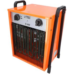 BTEC Heizlüfter 120863, mit 3 Stufen bis 9000 Watt, Elektroheizer 400V mit Frostwächter, 708 m³/h