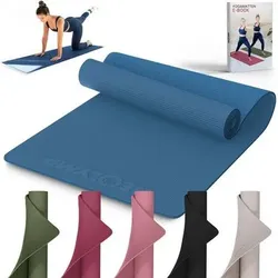 NEOLYMP Yogamatte rutschfest gelenkschonende Fitnessmatte, Größe 183L x 61B x 0,5D cm in Blau Blau