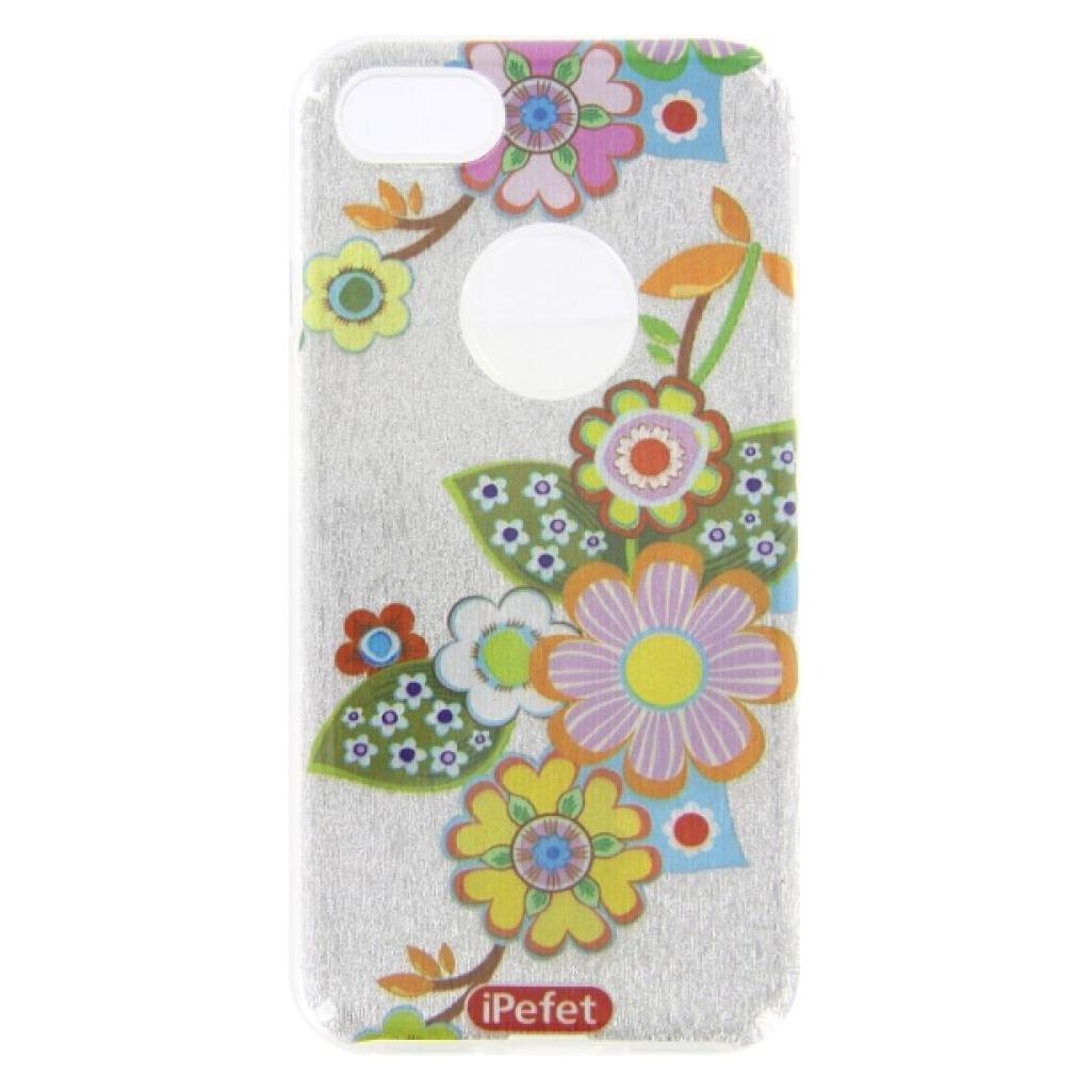 OEM Silikonhülle iPhone 7 mit Glitzer-Blumenmuster (Apple iPhone 7) (25445503)