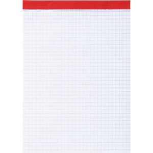 Brunnen Notizblock 1055432, kariert, A5, 70 g/m², 50 Blatt, rot