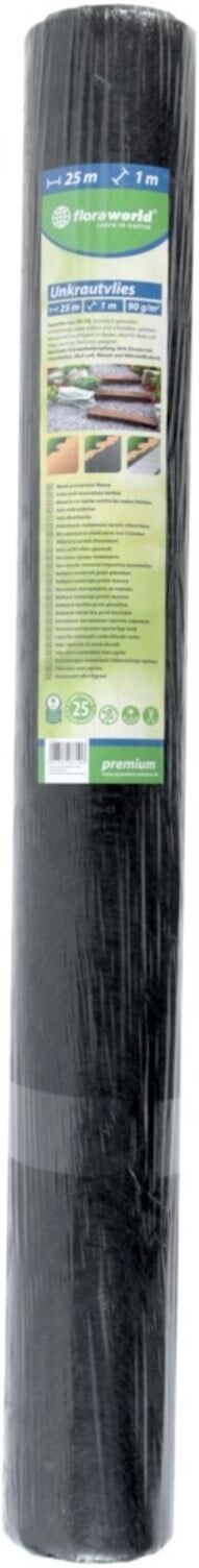 floraworld Unkrautvlies 1x25m 90g/qm dunkelgrau, Rolle (012161)