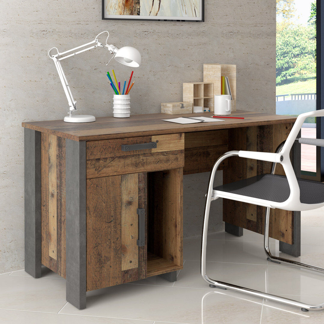 Mercury Lanham 126.5cm W Rectangular Writing Desk Brown 73.5cm H X 126.5cm W X 60cm D