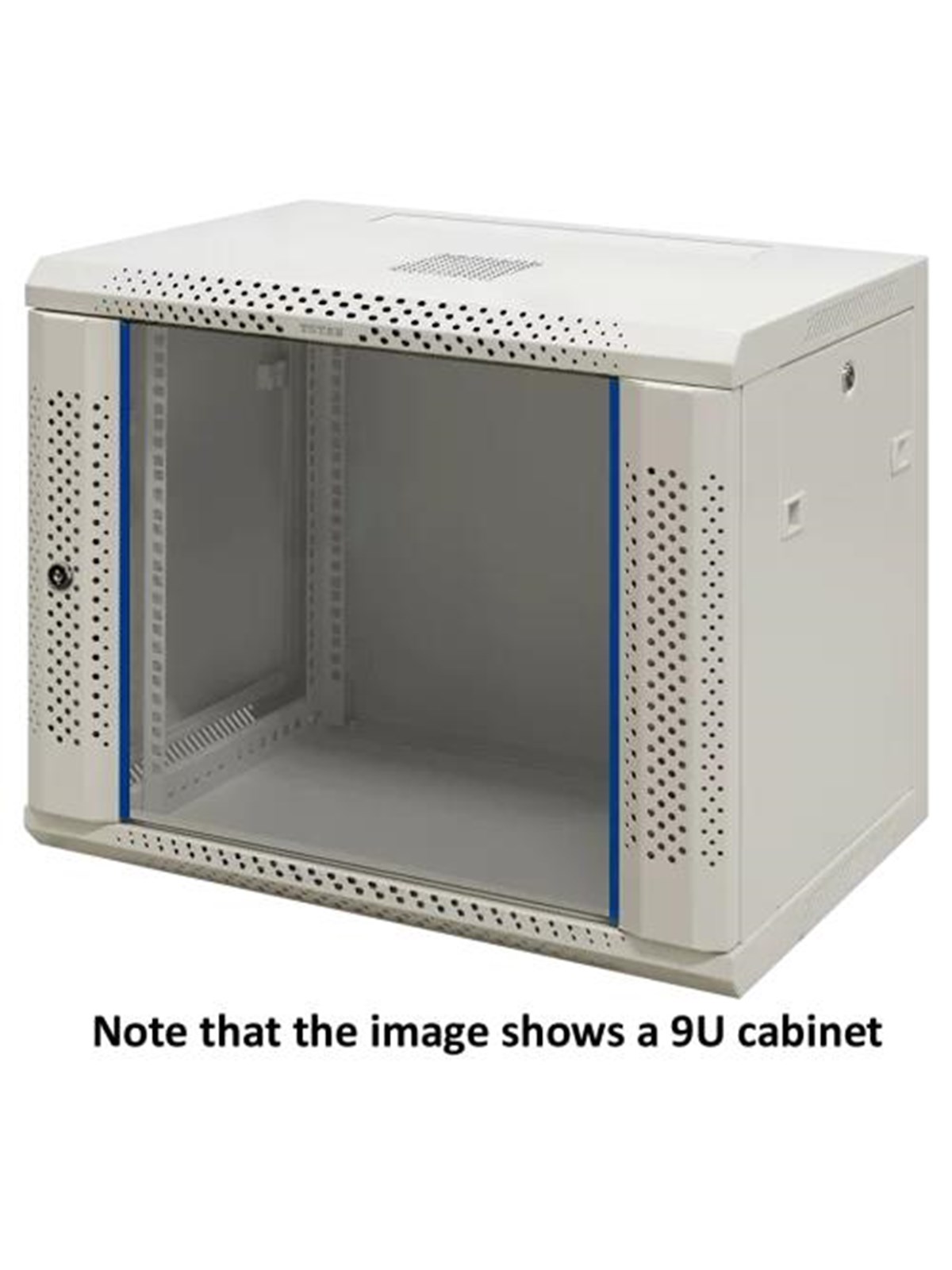 Deltaco 19? wall cabinet 6U 600 × 450 glass door white - Gehäuse - Wall mount - Weiß