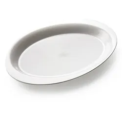 MONOUSO - Harter Teller Wiederverwendbare PP-Flach Weiß "Cocktail" 18,5cm (500 Stück)