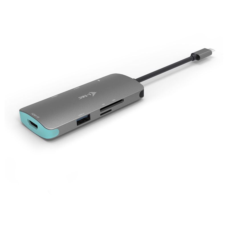 I-TEC USB-C Metal Nano Docking Station 1xHDMI 4K 1xSD Kartenleser 1xmicroSD Kartenleser 3xUSB 3.0 Port 1xUSB-C PD kompatible mit TB3