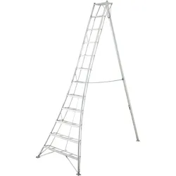Niwaki Aluminium 3-Holm-Gartenleiter (272x148x360 cm),aluminium,