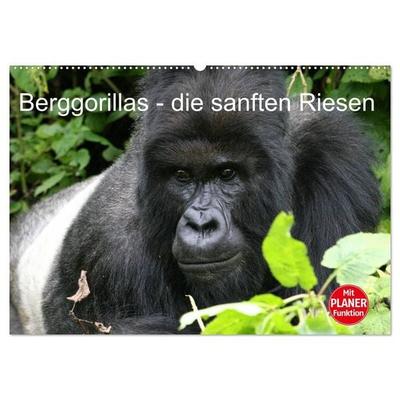 Berggorillas - die sanften Riesen (Wandkalender 2027 DIN A2 quer), CALVENDO Monatskalender