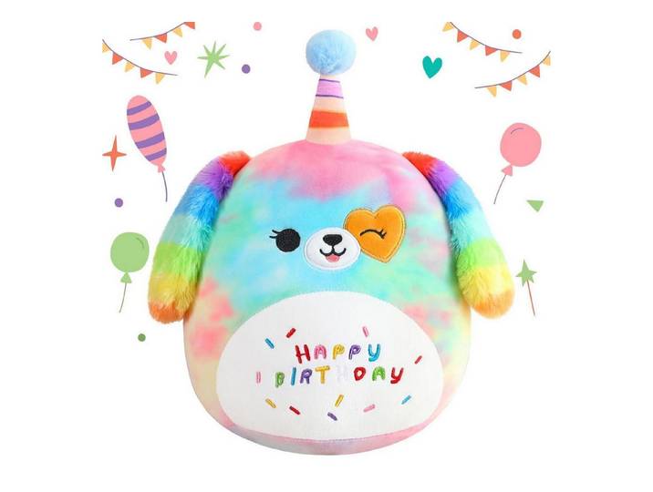 LuxusKollektion Kuscheltier Plüschtier Hund Einhorn Plüschkissen Kinder 35cm Rainbow Dog 35CM (1-St)