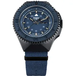 traser H3 109856 Herrenarmbanduhr P69 Black Stealth Blau mit Natoband