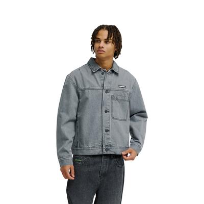 Outdoorjacke DC SHOES "Ethos", Herren, Gr. L, grau (medium grau), Obermaterial: 75% Baumwolle, 25% Baumwolle., Jacken Outdoorjacke