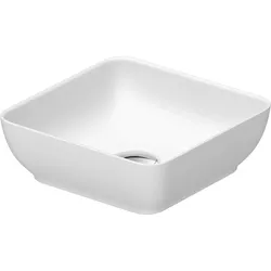 Duravit Sivida Aufsatzbecken eckig, 300x300mm, ohne Hahnloch, ohne Überlauf, 2660033200, Farbe: Innenfarbe Weiß Seidenmatt, Außenfarbe Weiß Seidenmatt