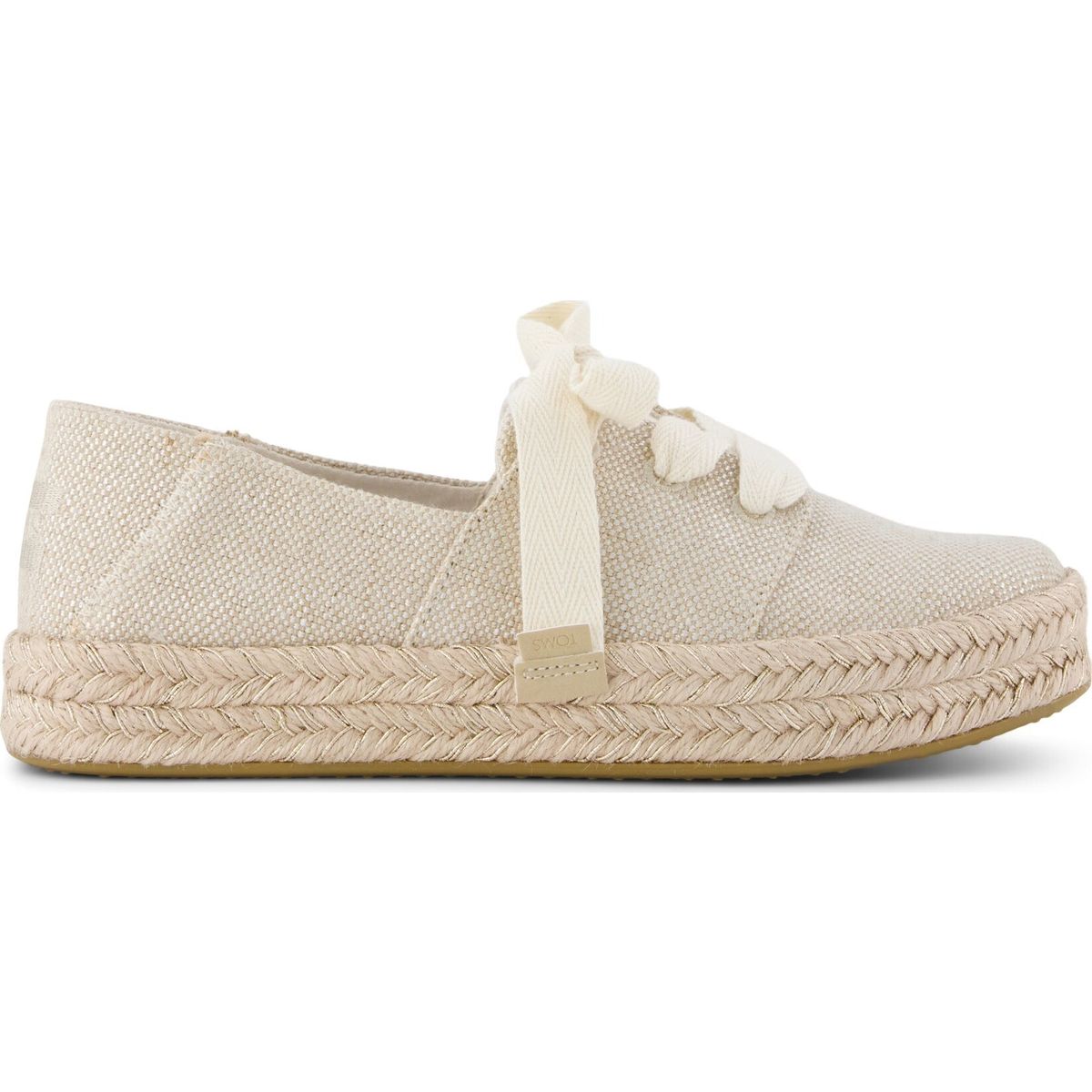 Toms Carolina Lace UP champagne glimmer slub canvas 41 10023062-41