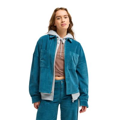 Outdoorjacke ROXY "Chilled Out Washed", Damen, Gr. XL, blau (corsair), Obermaterial: 100% Baumwolle., Jacken Outdoorjacke