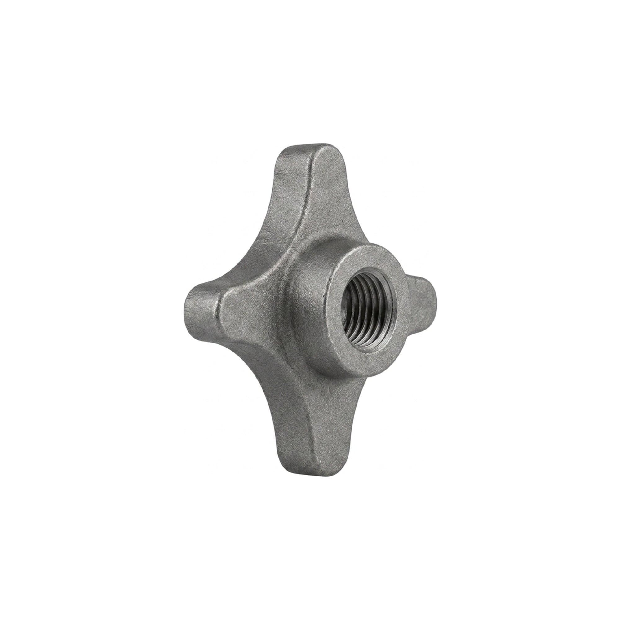 DIN 6335-D Kreuzgriff Grauguss 80 M 16 mit Gewinde-Durchloch ; Industrial Quality Supplies (063350040800016)