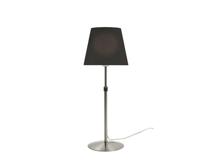 Aluminor Lampe de bureau Elenza - Ampoule Led E27 - 12W - Hauteur réglable - Pied Alu et Abat-jour Noir
