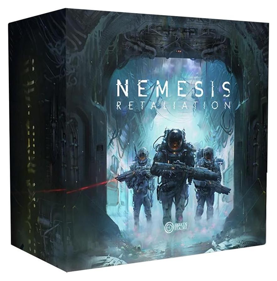 Brettspiel-Horror - Nemesis Retaliation - Grundspiel - Semi-kooperatives Science-Fiction-Brettspiel - 1 bis 5 Spieler - 120 Minuten