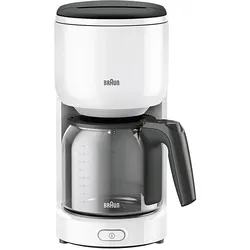 Braun KF 3120 WH, Filterkaffeemaschine, Schwarz, Weiss