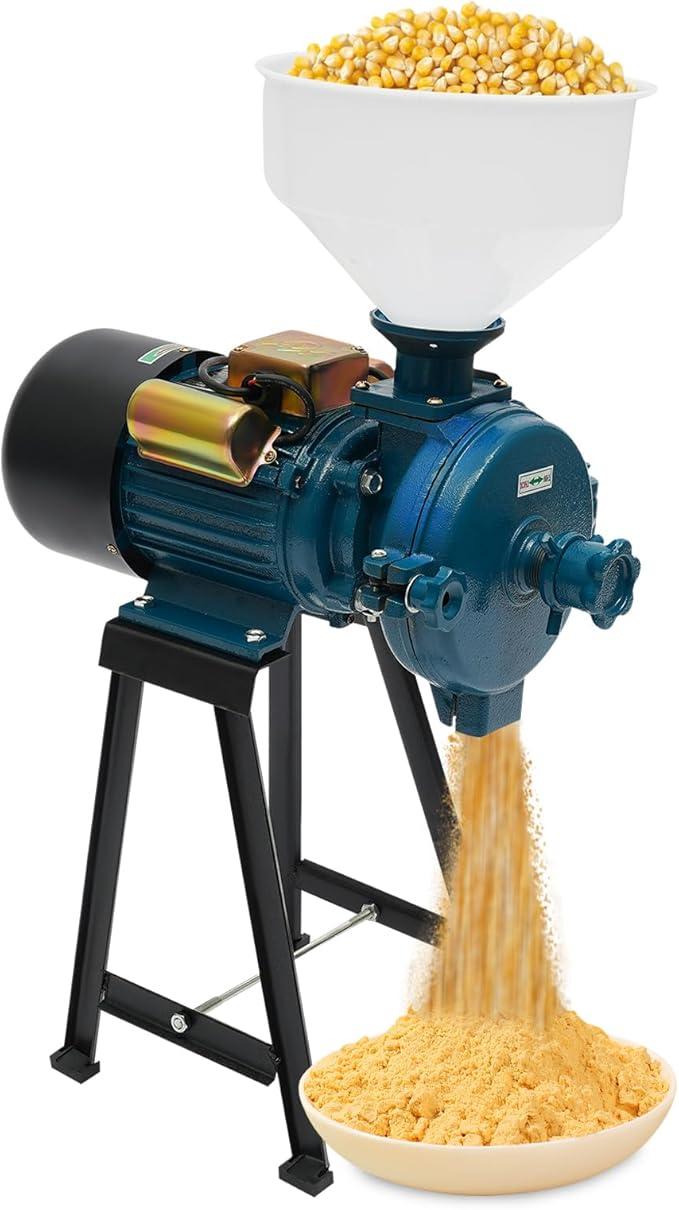 Elektrische Getreidemühle, Kornmühle, 2200W Schrotmühle/Zerkleinerer für Getreide Futter; für Familien und Gewerbliche Zwecke