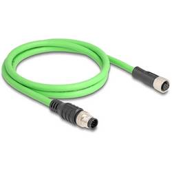 Delock 80401 M12 Patchkabel Kabel SF/UTP 1.00 m Grün Geschirmt 1 St.