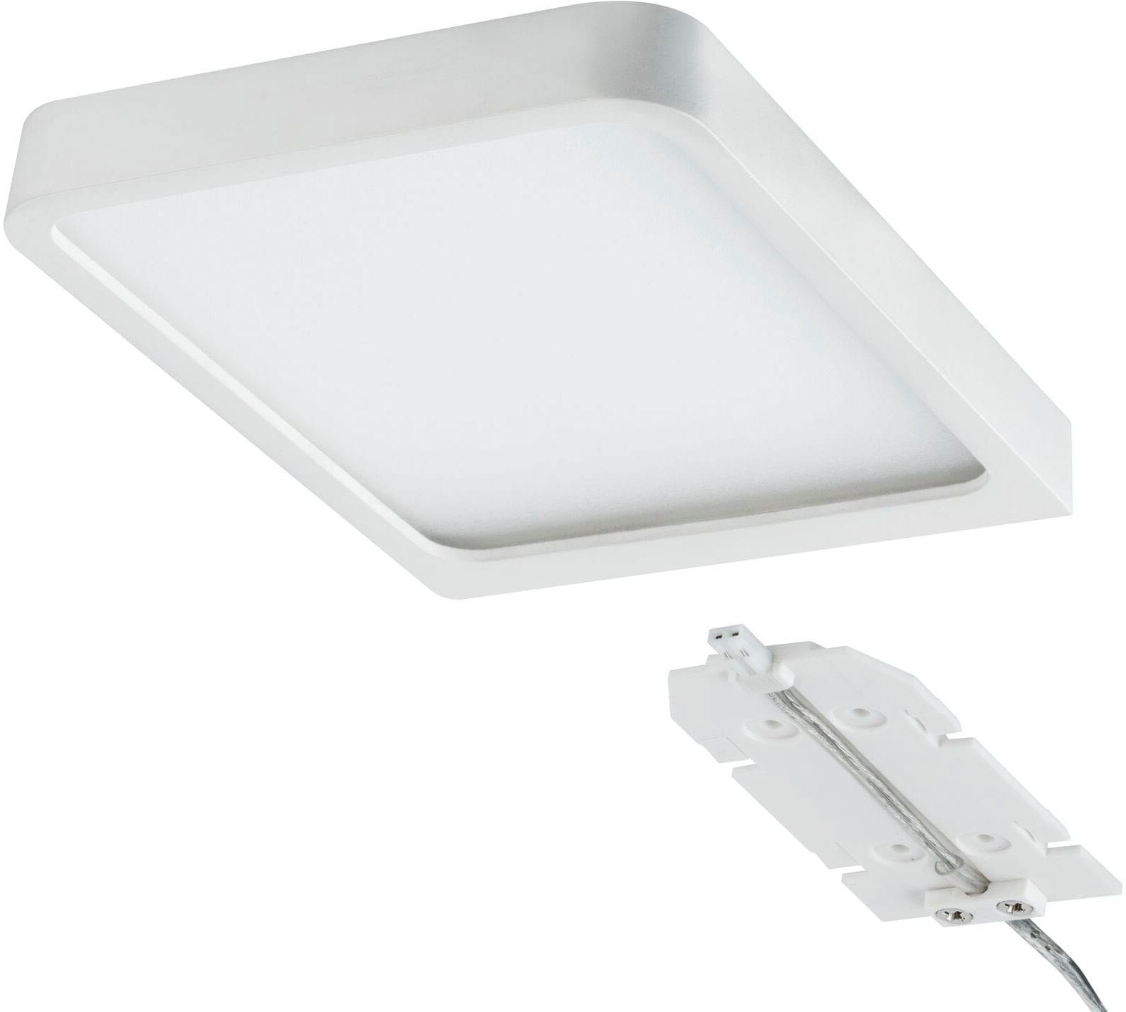 PAULMANN Unterschrankleuchte "LED Möbelaufbauleuchte Vane eckig 2er-Set inklusive LED-Modul 2x6,7W", weiß, 2, H: 1,6cm, 1 Stk., Leuchten, LED Möbelaufbauleuchte Vane eckig 2er-Set inklusive LED-Modul 2x6,7W, Unterschrankleuchte