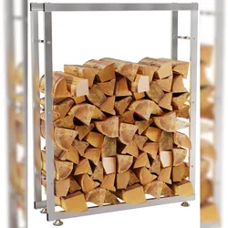 CLP Kaminholzständer Keri V2 Edelstahl edelstahl/25x80x125 cm