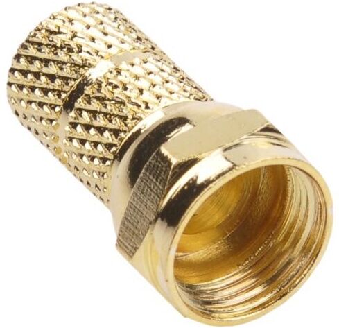 Ficha F 6,8mm p/ RG6 (Dourada GOLD CU)