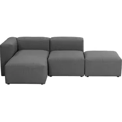 Ecksofa Lena in Anthrazit Flachgewebe