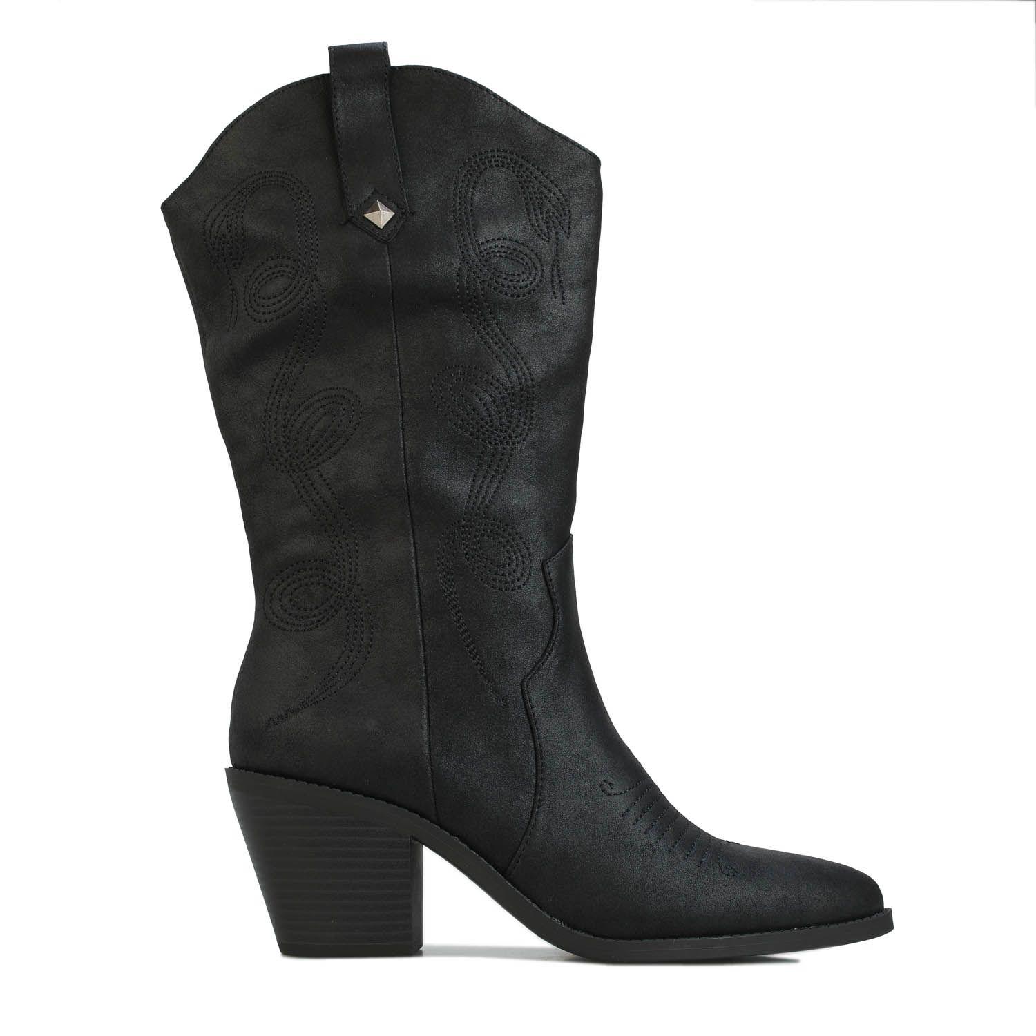 Women's Rocket Dog Feria Cowboy Boots in Black