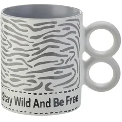 Peill+Putzler Kaffeebecher  Wildnis ¦ grau ¦ Porzellan ¦ Maße (cm): H: 9,5  Ø: 8.0