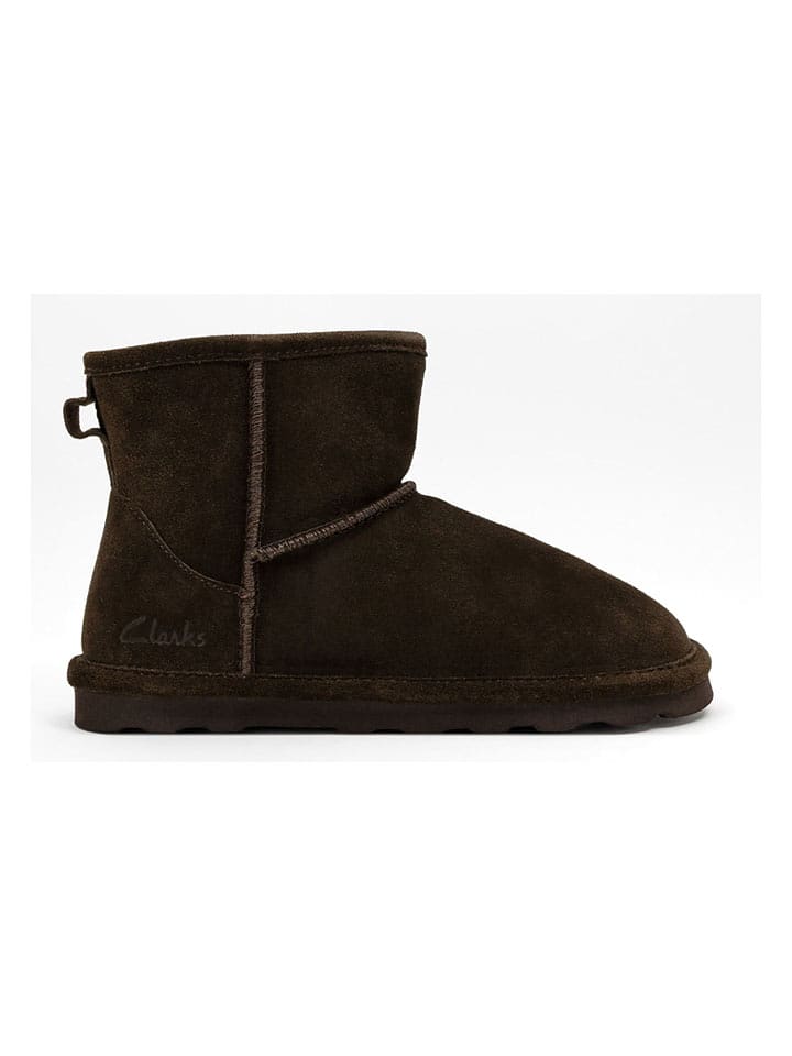 Clarks Leder-Winterboots in Braun - 38