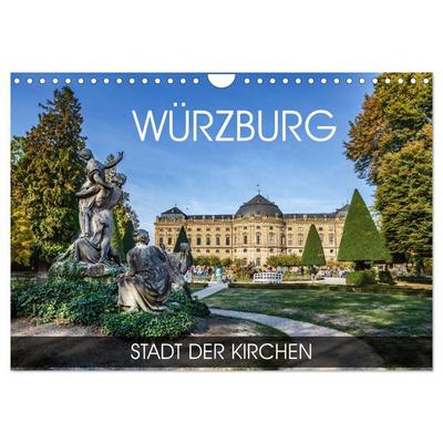 Würzburg - Stadt der Kirchen (Wandkalender 2027 DIN A4 quer), CALVENDO Monatskalender