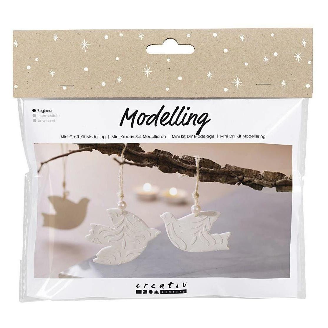 Creativ Company Bastelset Modellieren Tauben Creme (977704)