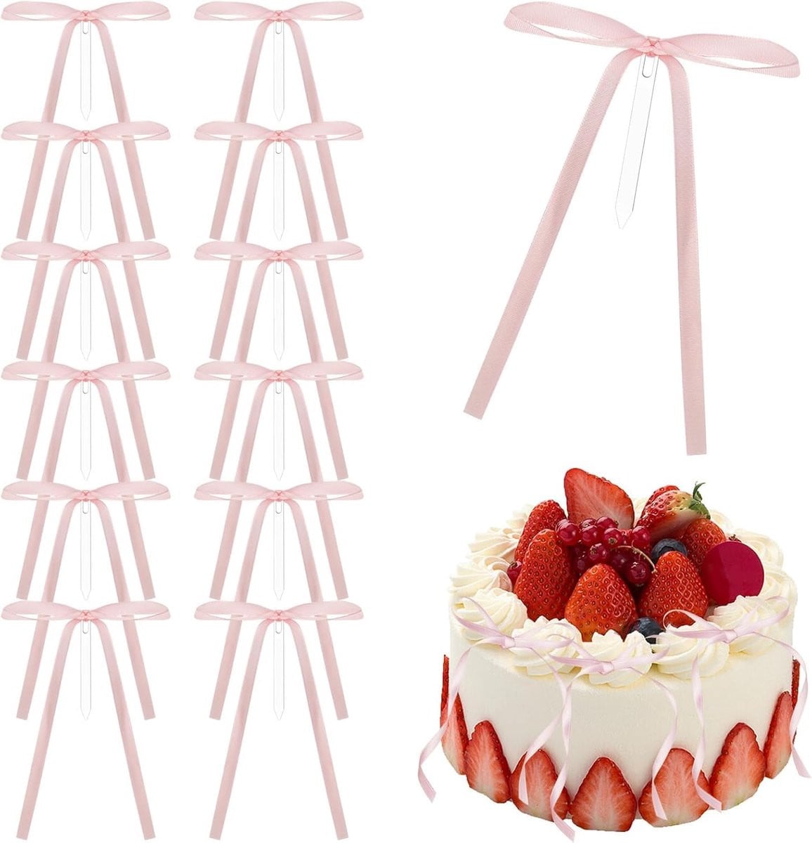 Dailygoods Acryl Inzetstuk 12 Stukken Roze