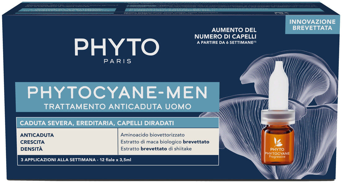 Phyto cyane Uomo Caduta Severa 12 Fiale da 3,5 ml