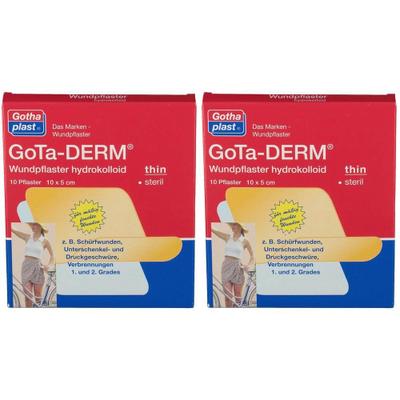 Gota-Derm thin hydrokoll.Wundpfl.steril 5x10 cm x2 2x10 St Pflaster
