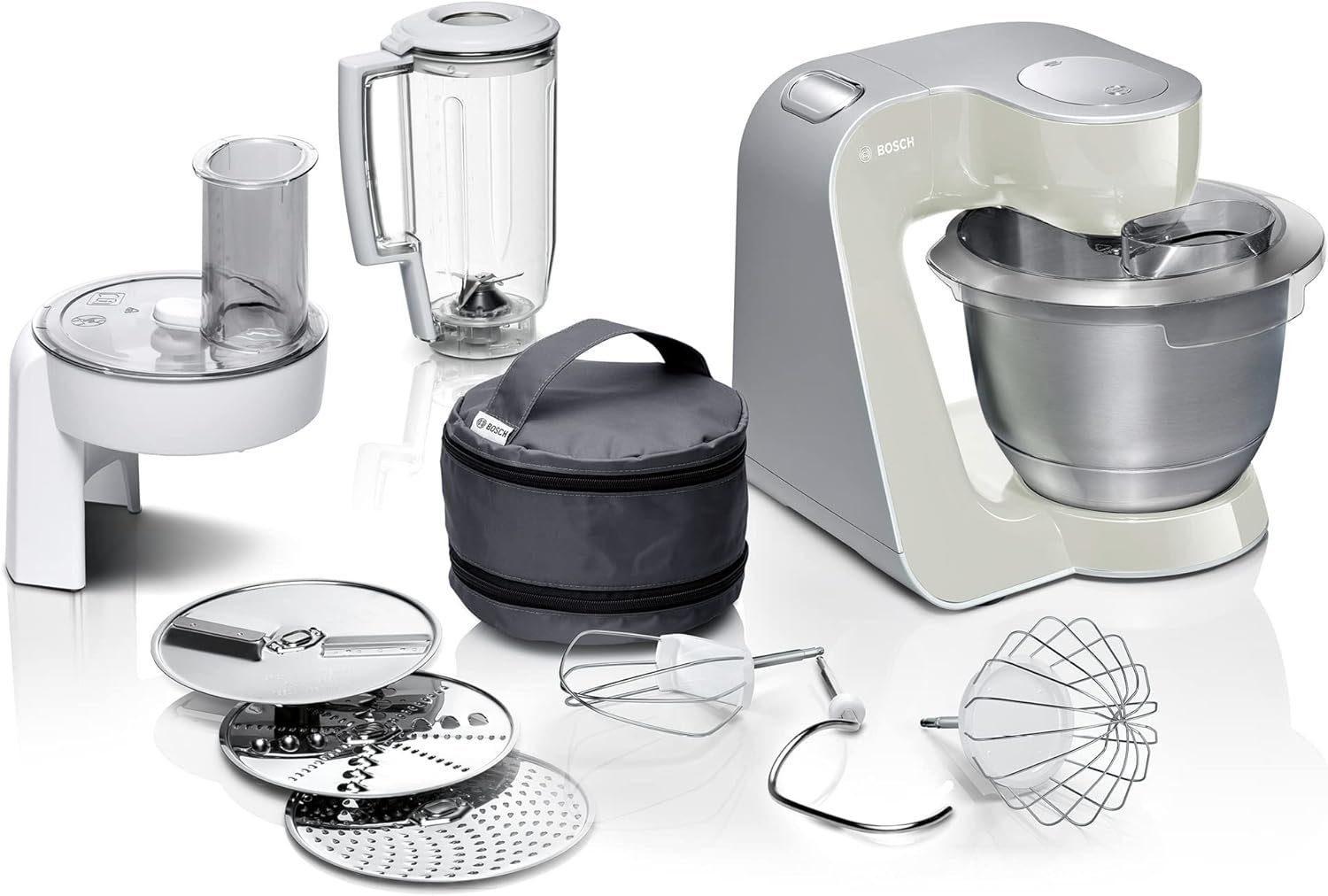 BOSCH Küchenmaschine CreationLine,Rührgerät,Küchenmaschine,Bosch,Zerkleinerer, 3,90 l Schüssel, Edelstahl Schüssel,7Stufen,Knethaken Mischen Schlagen
