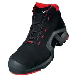 uvex 1 x-tended support Sicherheitsschuh S3 Stiefel schwarz/rot 40 - 8517340 - schwarz/rot