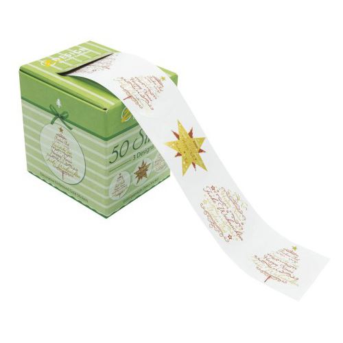 AVERY Zweckform Aufkleber Weihnachtsmotive, 50 Etiketten