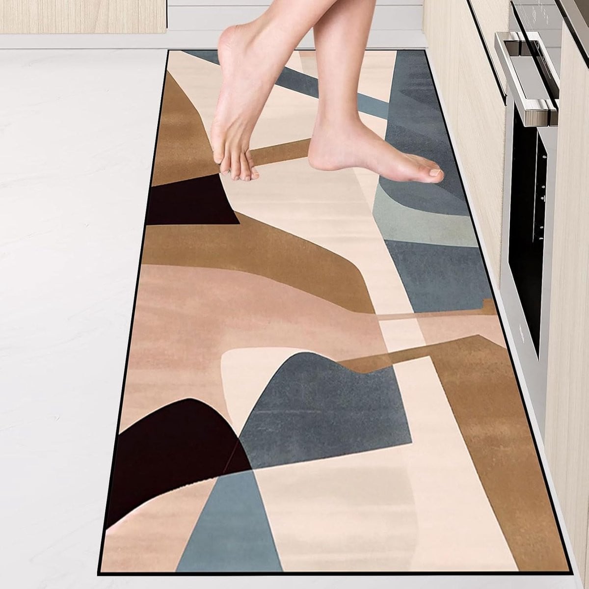 Runner vloerkleed Gangloper Antislip Abstract - 60 x 220 cm