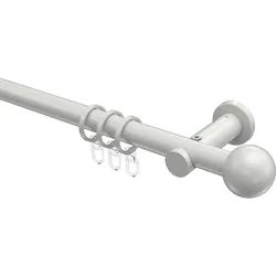 GARDINENSTANGE Platon Luino 160 cm, 1-läufig, 20 mm Ø Weiß