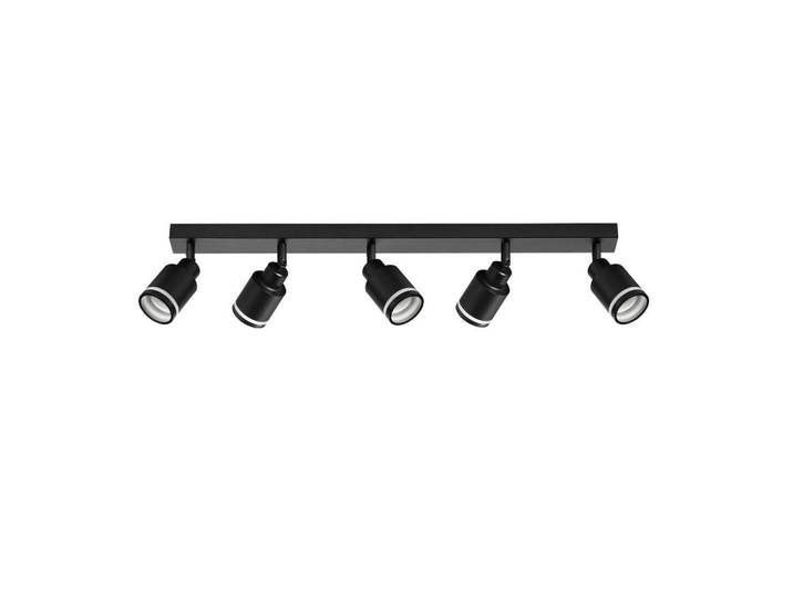 Nettlife Deckenstrahler Mergentheim 5-flammig 69/5/15.7 cm, Schwarz, Metall, Gu10, 5x15.7x69 cm, Lampen & Leuchten, Innenbeleuchtung, Spots & Strahler, Deckenspots
